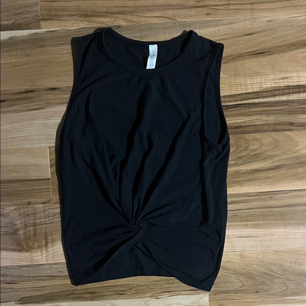 Lululemon Black Sleeveless Twist Knot Top
